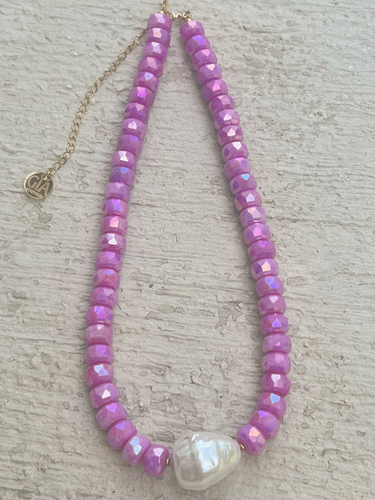 Sweet magenta necklace
