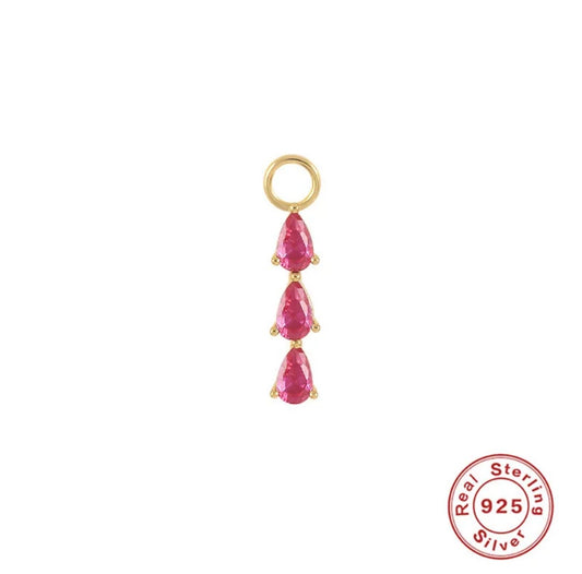 Pinky ⟡ charm hoops