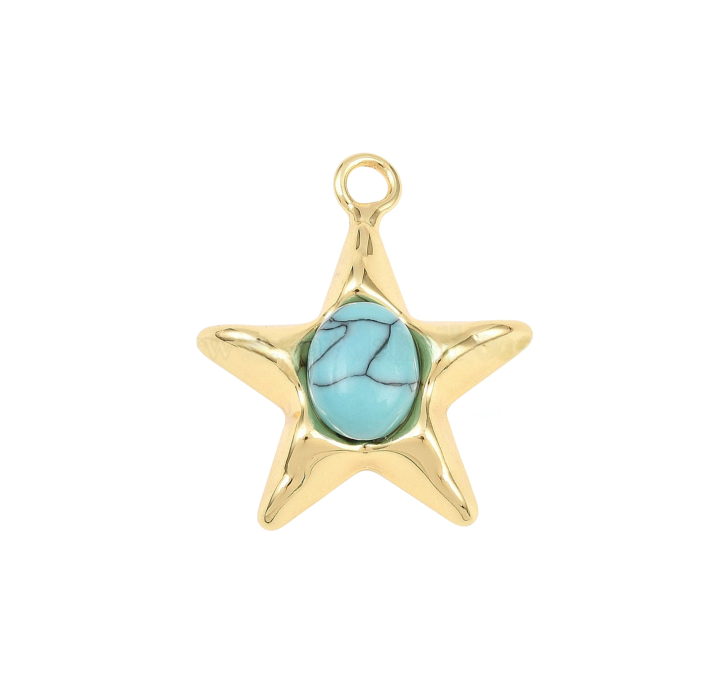 Turquoise star charm