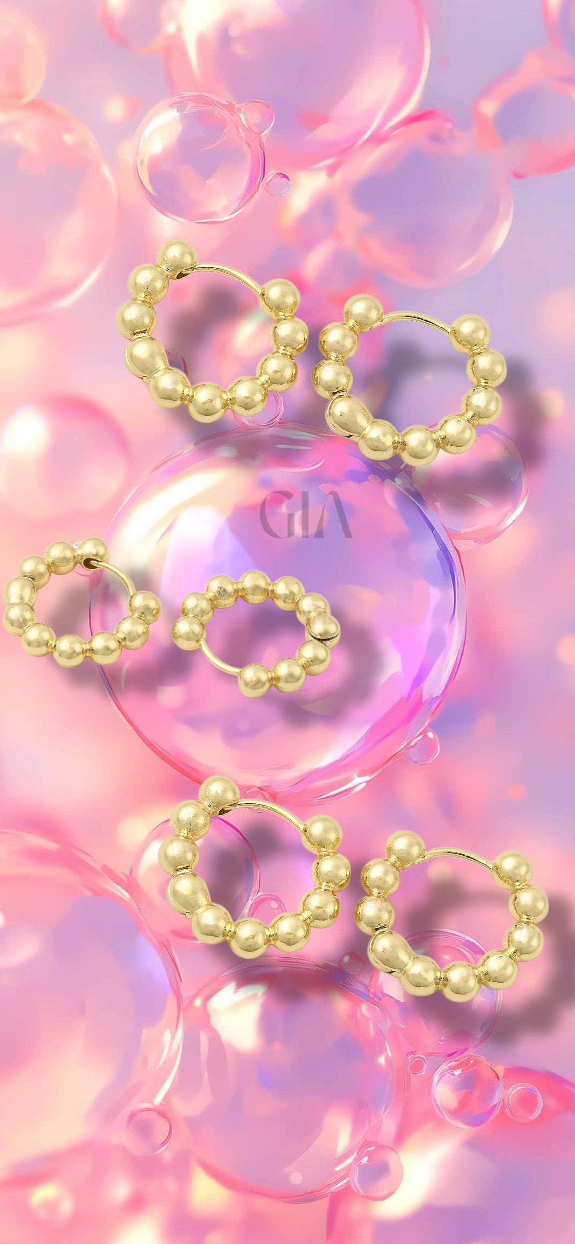 Bubble gum earrings