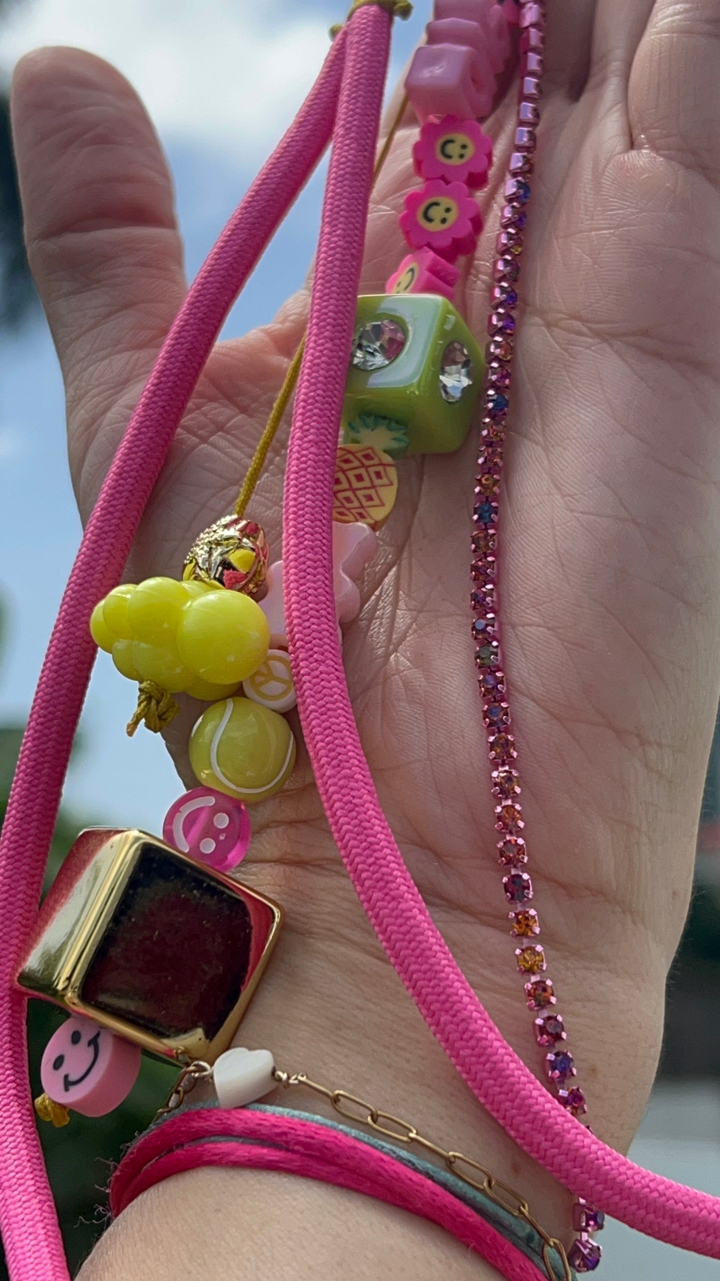 pink bag charm