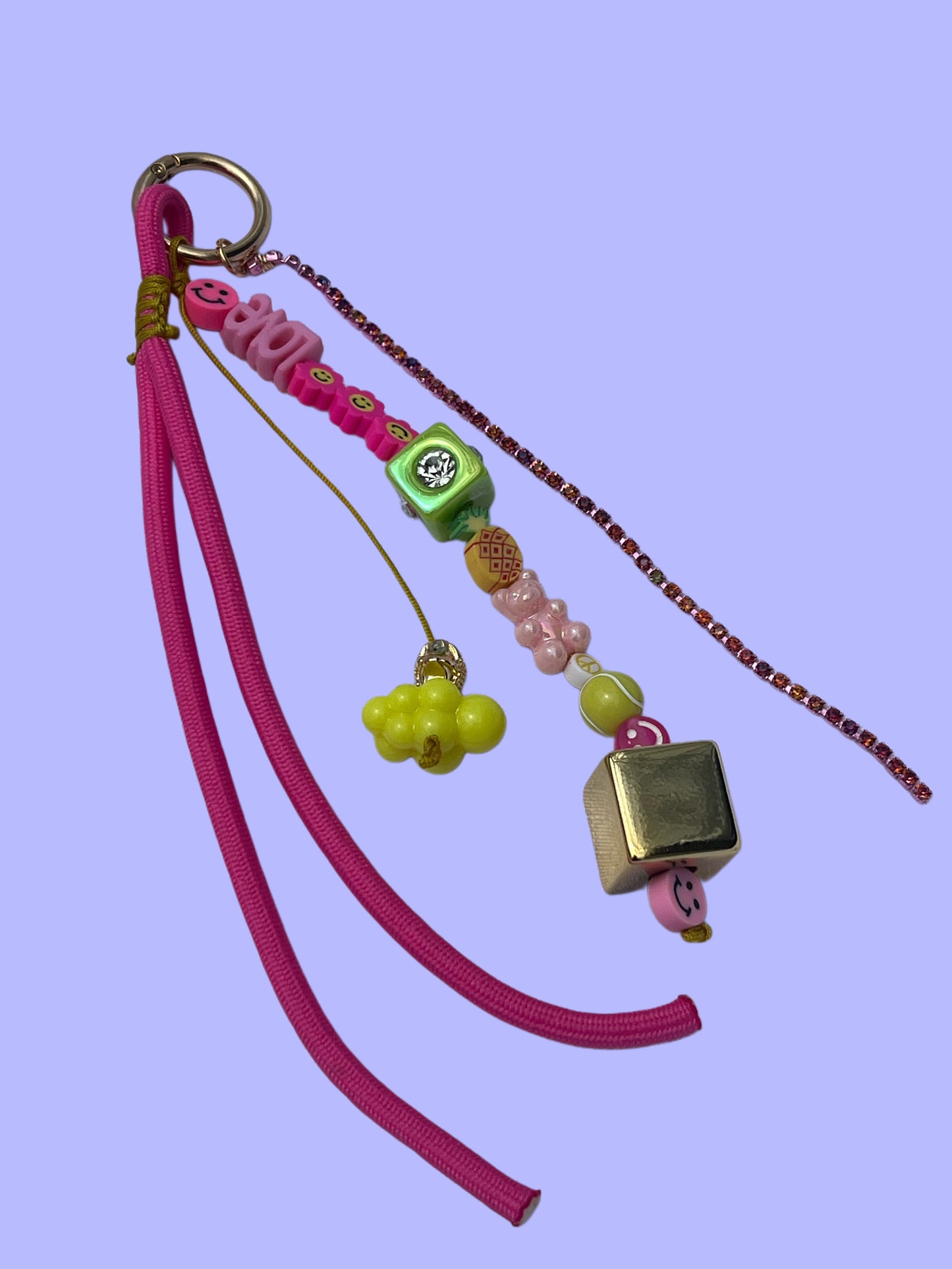 pink bag charm