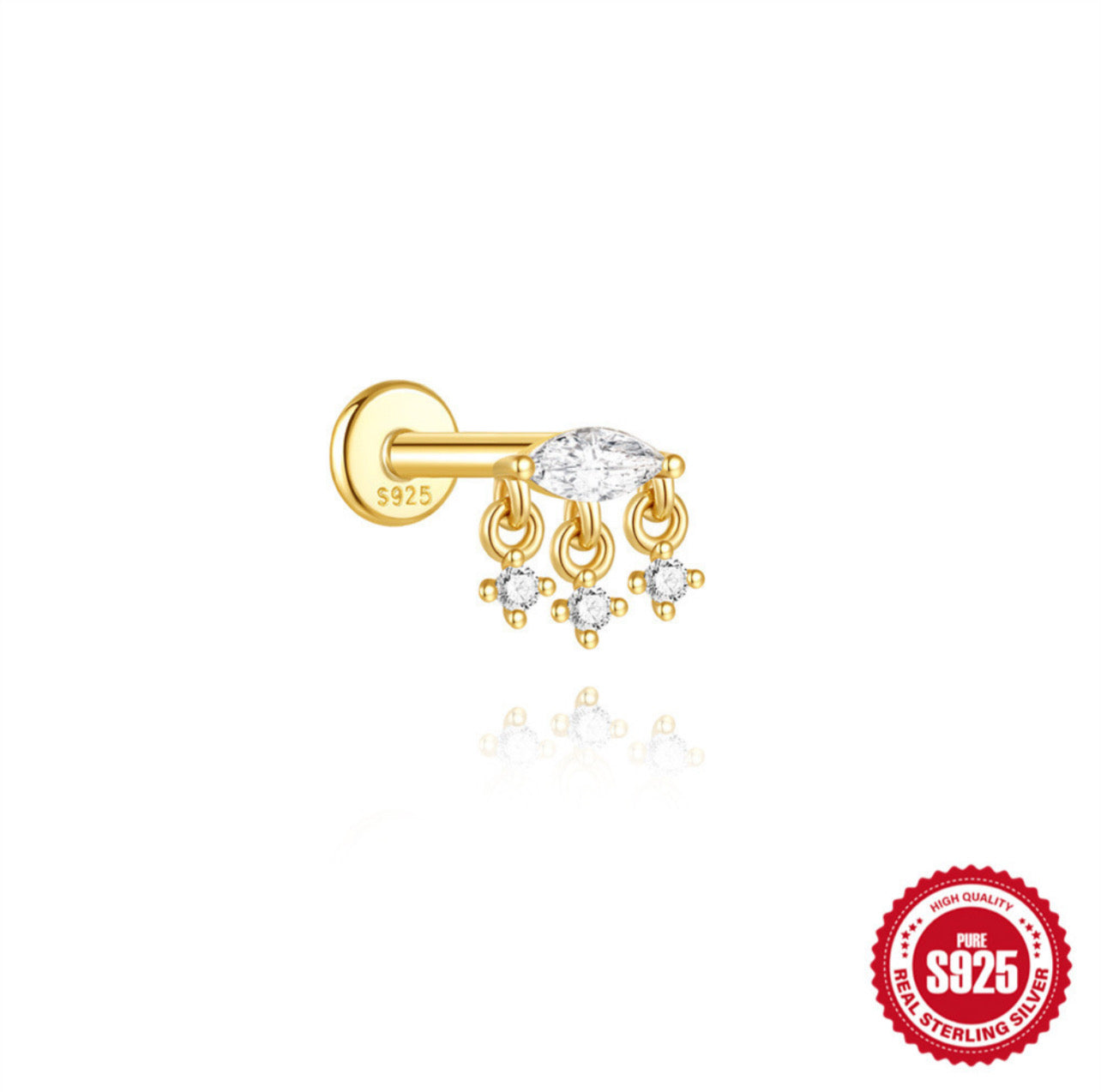 Dainty shiny earrings