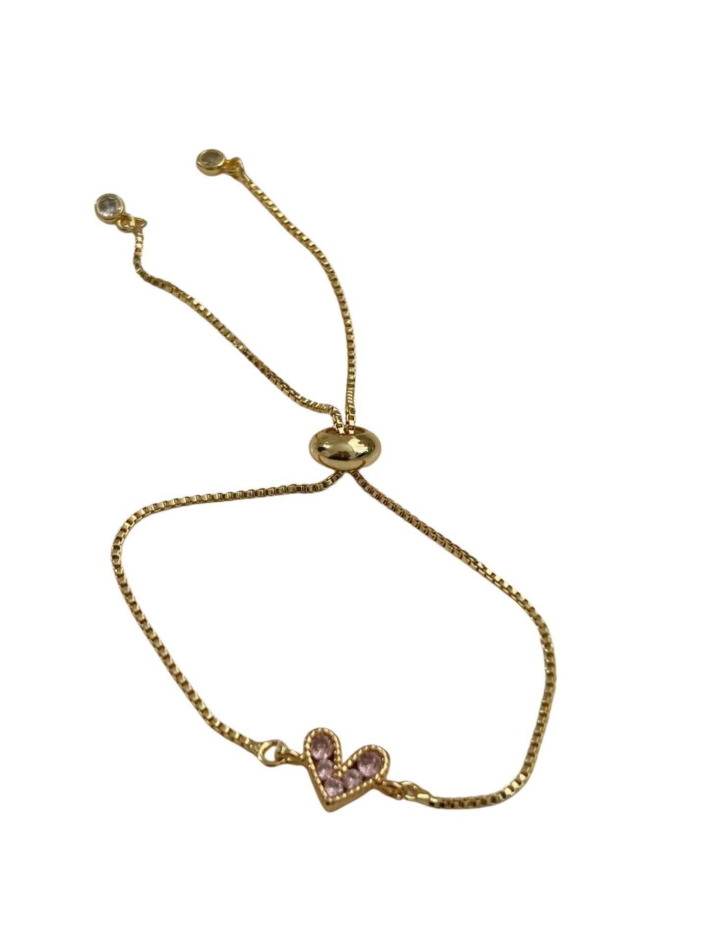 Pink heart bracelet
