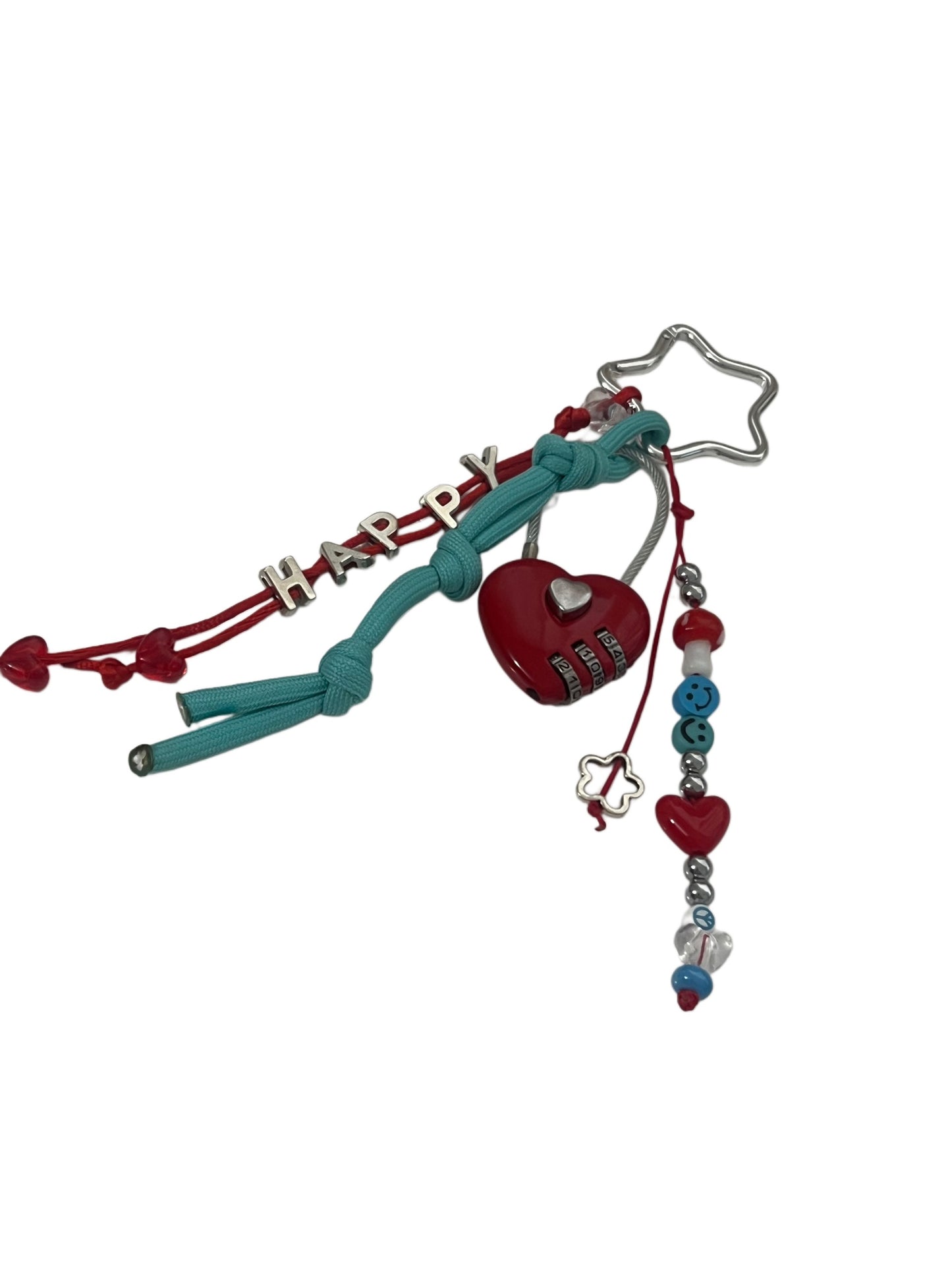 Big heart bag charm