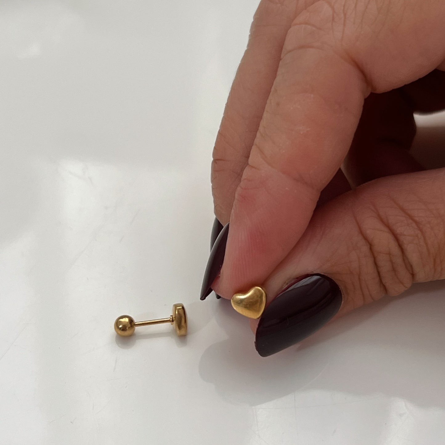Mini heart earrings