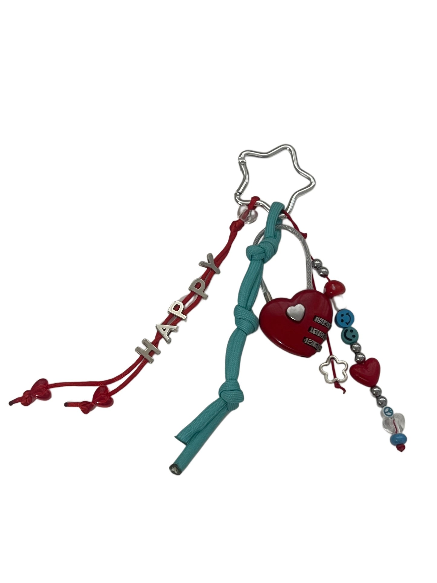 Big heart bag charm