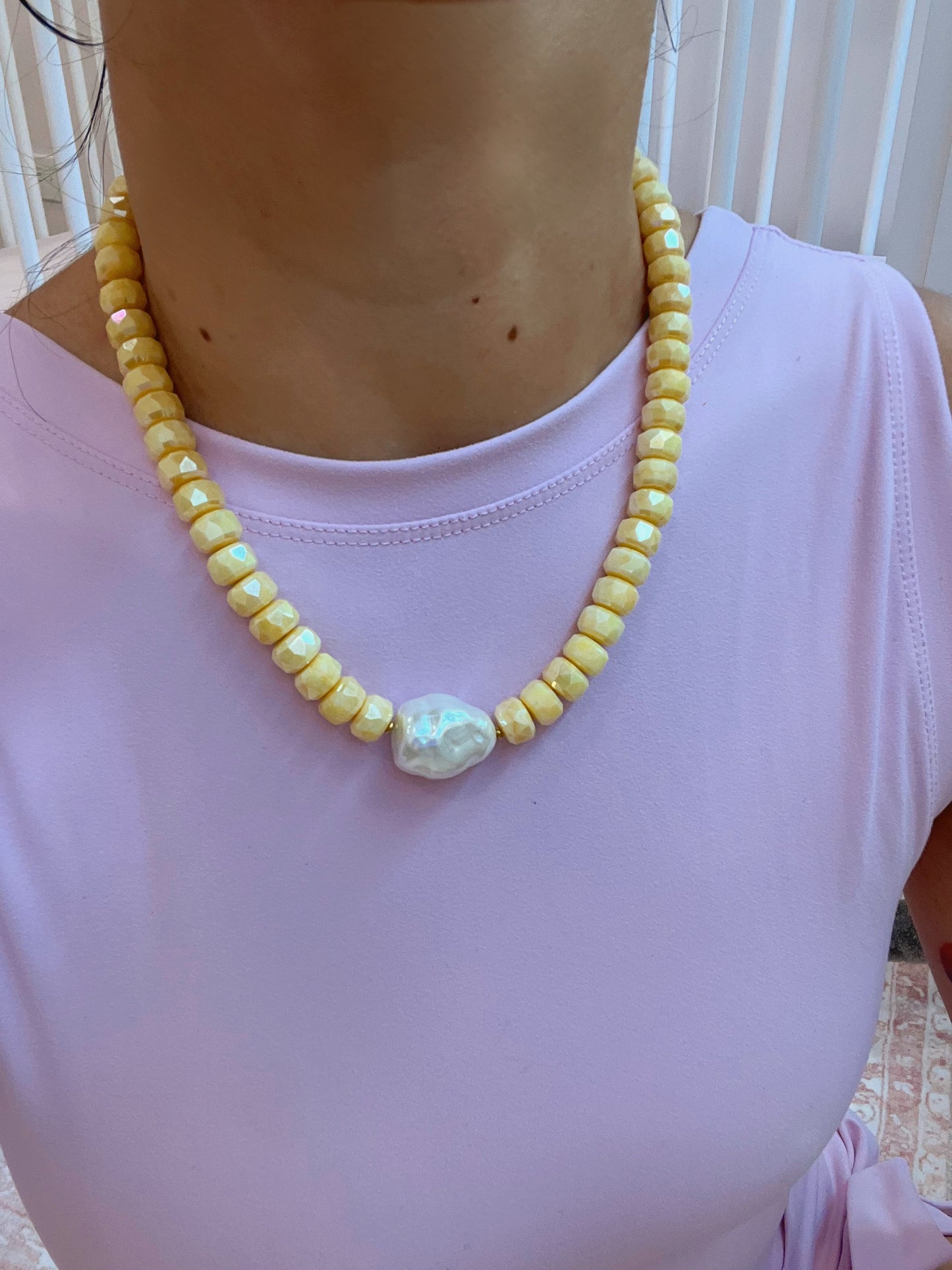 Butter yellow necklace