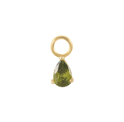 Beauty green ⟡ charm hoops