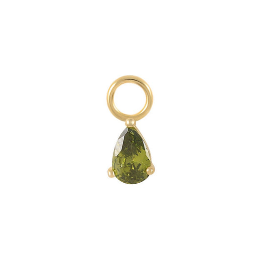 Beauty green ⟡ charm hoops