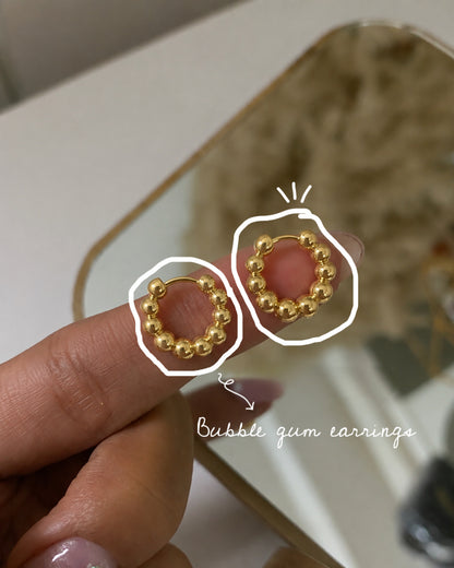 Bubble gum earrings