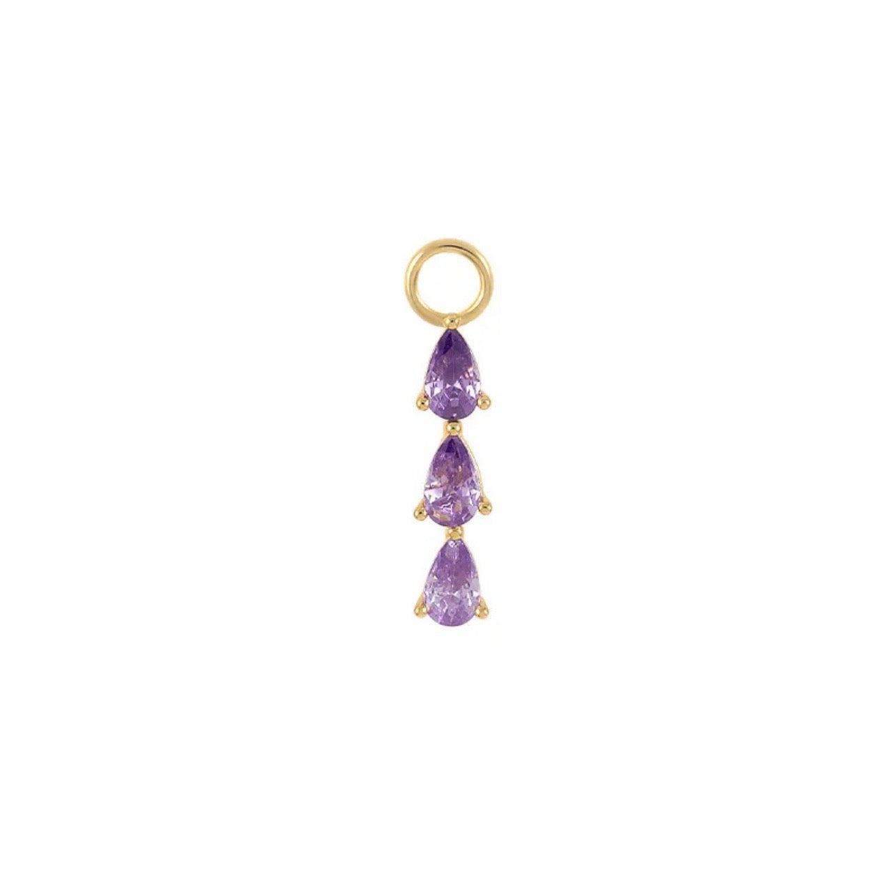 Violet ⟡ charm hoops