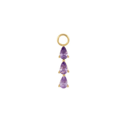 Violet ⟡ charm hoops