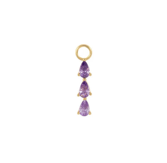 Violet ⟡ charm hoops