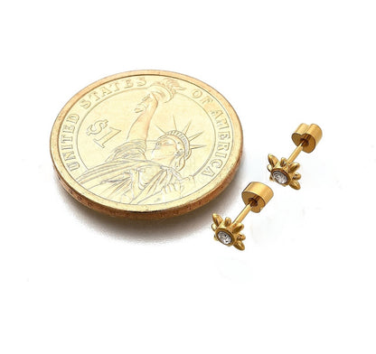 Mini sun earrings