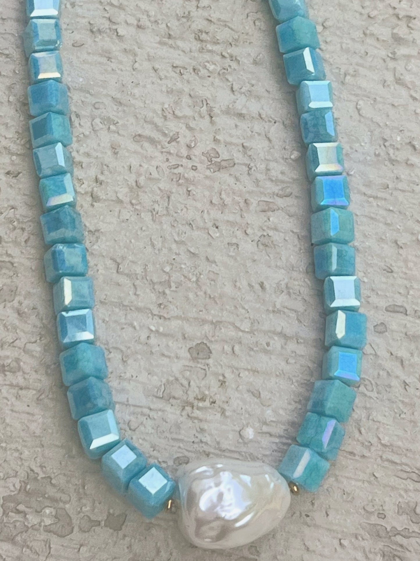 Sweet aqua necklace