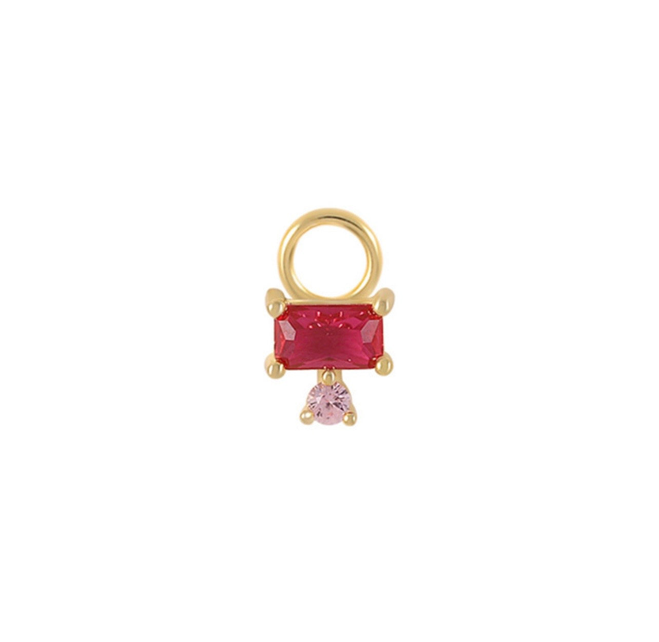 Blush ⟡ charm hoops