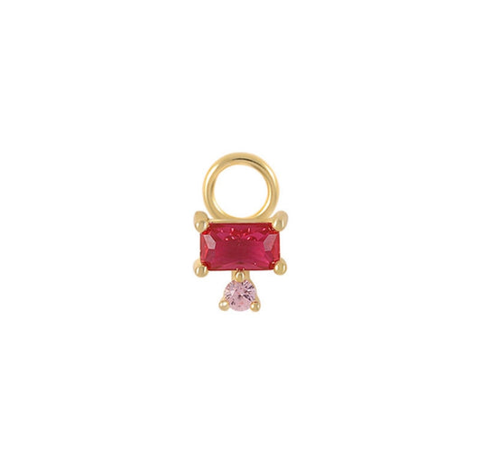 Blush ⟡ charm hoops