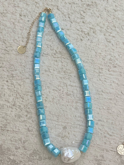 Sweet aqua necklace