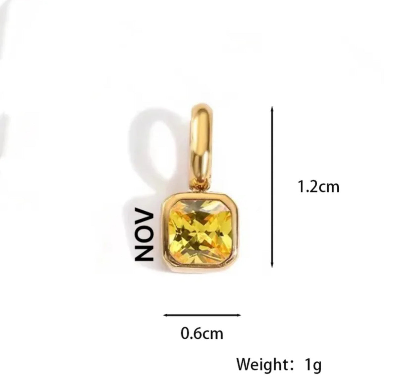 Square yellow charm