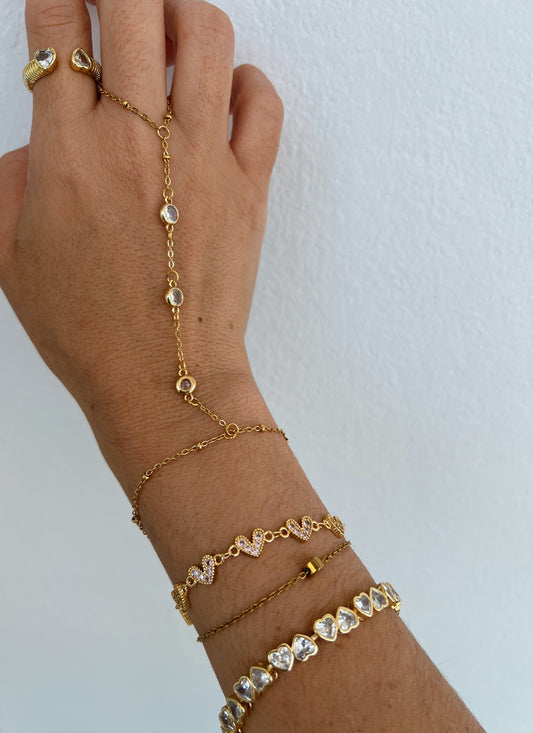 Zirconia Hand Bracelet