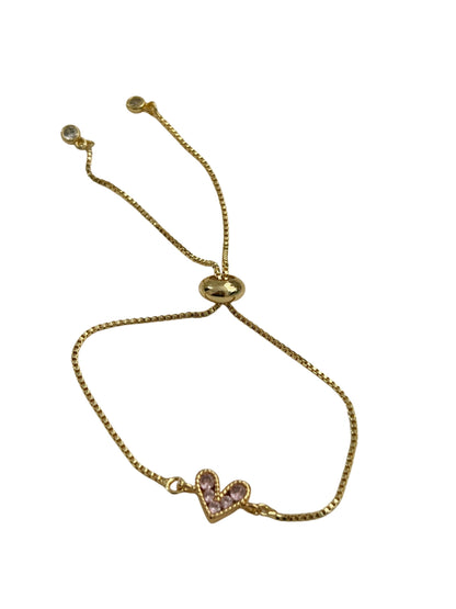 Pink heart bracelet