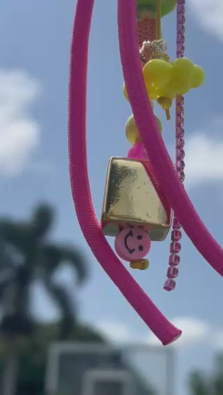 pink bag charm